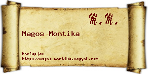 Magos Montika névjegykártya